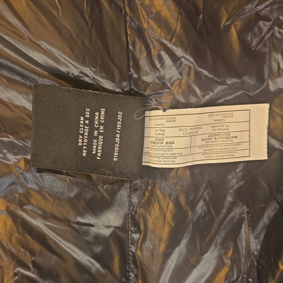 S13 New York Kylie Gloss Hooded Down Puffer Jacket Navy Womens Size Medium - Picture 12 of 12